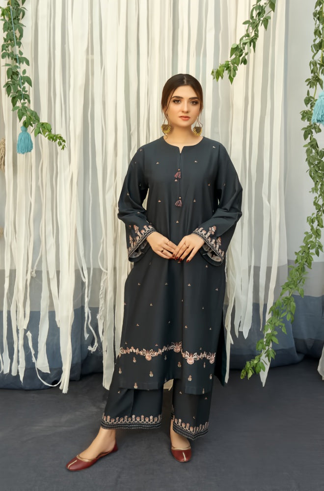 Urge - 3PC Lawn Embroidered Shirt with Printed Cotton Net Dupatta (Unstitched) - FP1322